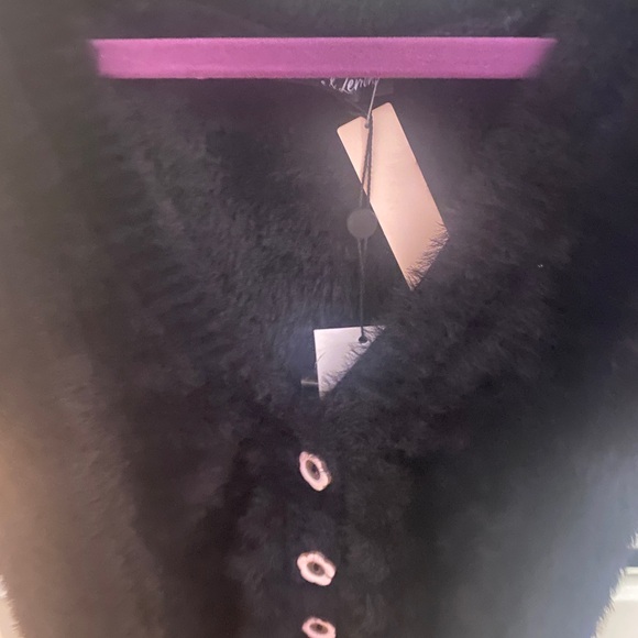 For love and lemons Devon fuzzy puff sleeve cardigan - Picture 3 of 4